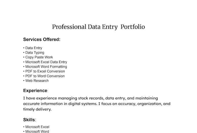 do accurate data entry and PDF to word conversion